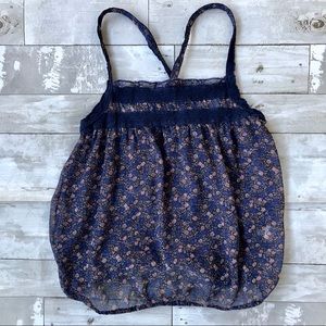 American Eagle Sheer Floral Tank